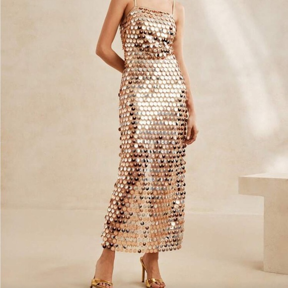 NEW Glamorous Sequin Maxi Dress - Picture 7 of 7